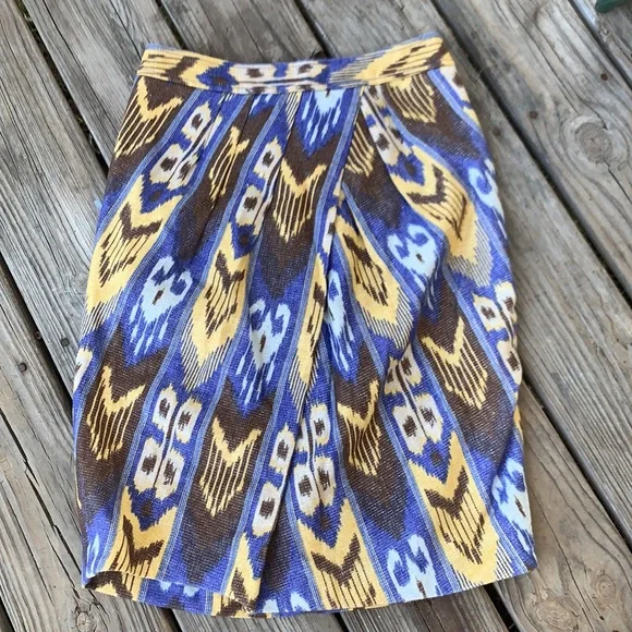 Tory Burch Jemima Ikat Print Skiry  Size 4 - Picture 2 of 14